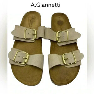 A.Giannetti leather slides SZ 9
